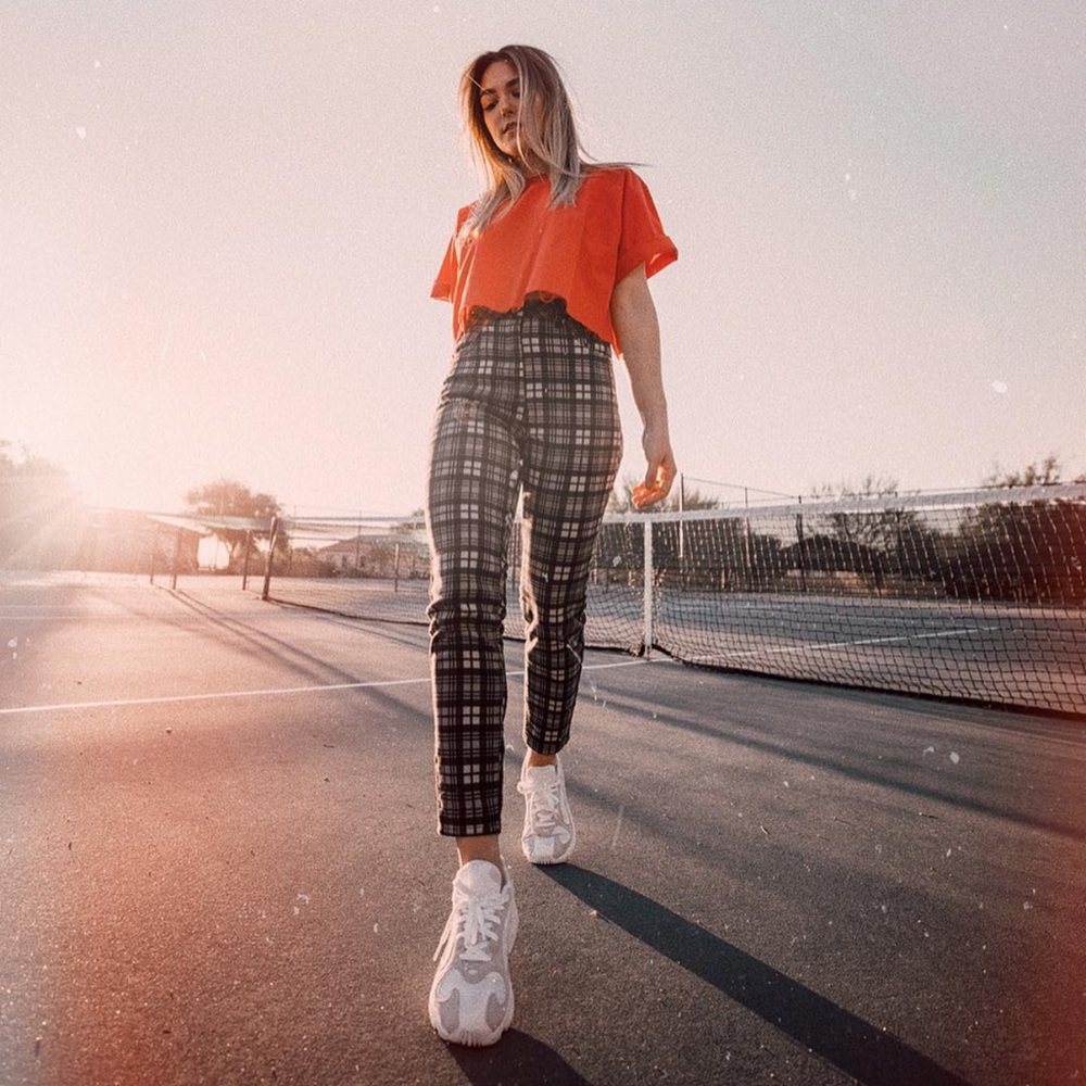 Plaid jeans